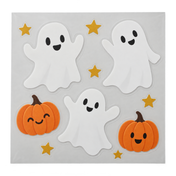 Cute Ghosts & Pumpkins Window Clings