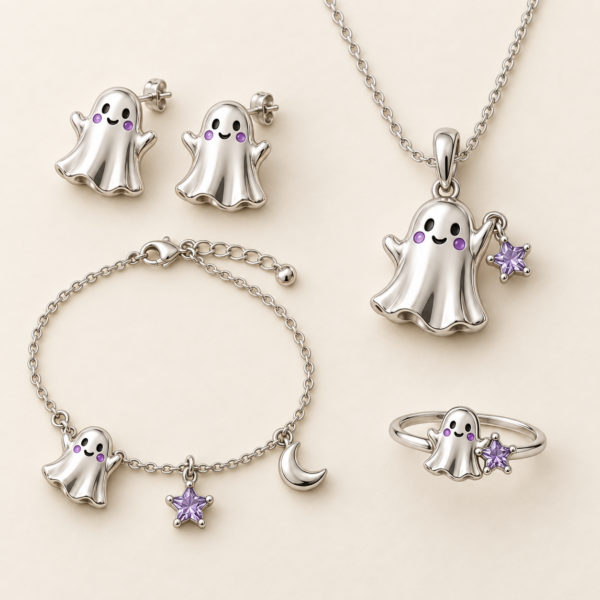Ghost Charm Jewelry Set